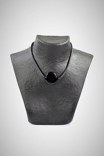 Halskette aus Muranoglas schwarz