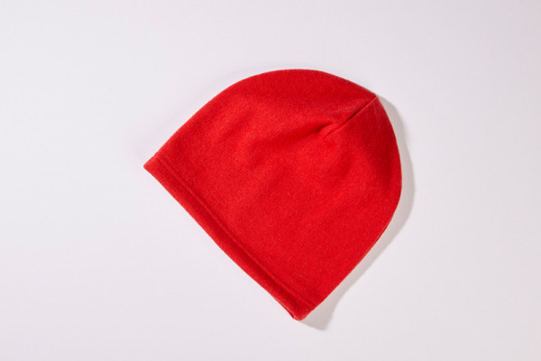 Mütze aus 100% Merinowolle in Rot