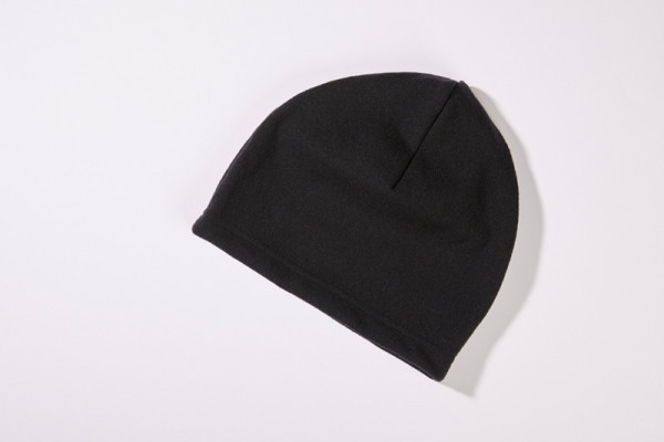Mütze aus 100% Merinowolle in Schwarz