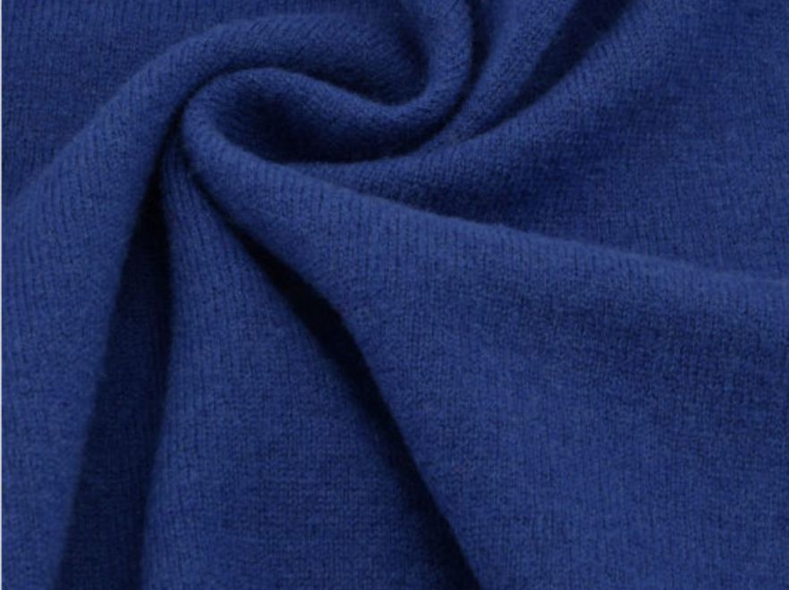 Merino Woll Strick Blau Royal