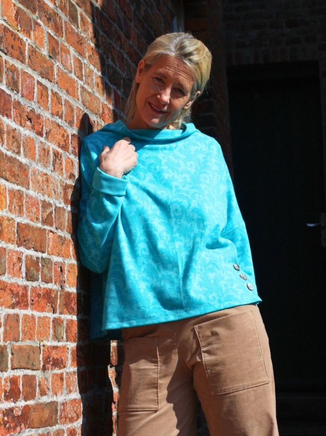 Langarmshirt türkis 3