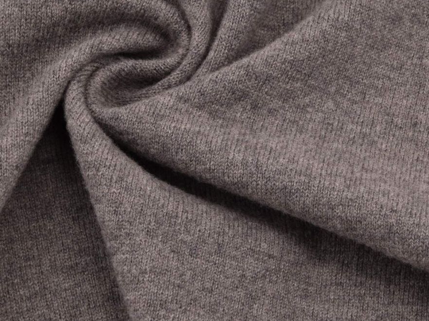 Merino Woll Strick Mittelgrau