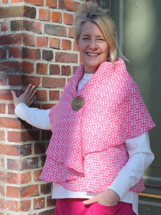 Wende-Weste Merino Pink