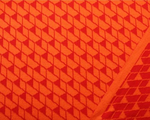 Bio Baumwoll Strick Orange Muster