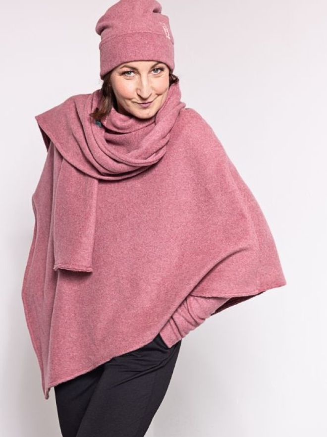 Poncho-Baumwollfleece-rosa-3