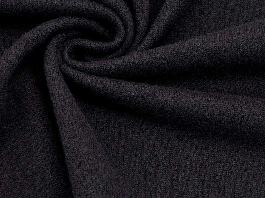 Merino Woll Strick Schwarz