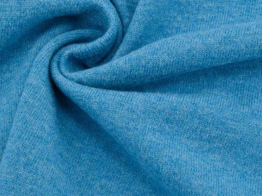 Merino Woll Strick Blau