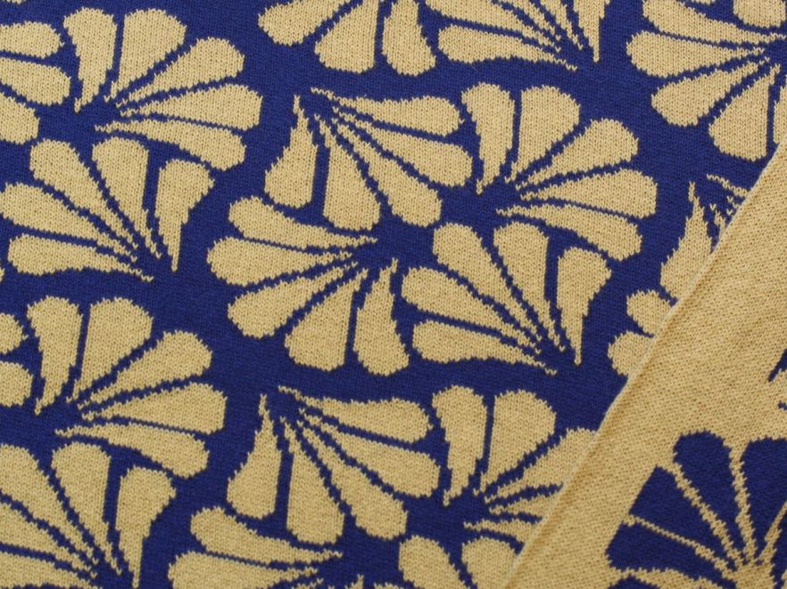 Bio Strick Baumwolle Blüten