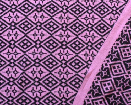 Bio Strick Baumwolle Pink Muster