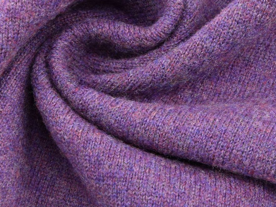 Merino Woll Strick Lila meliert
