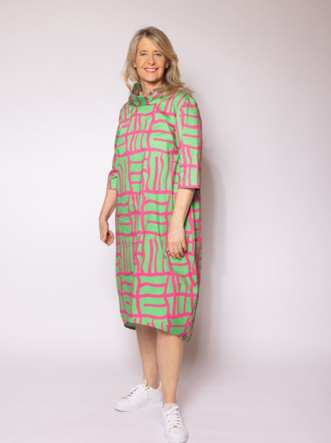Kleid-grün-pink-2