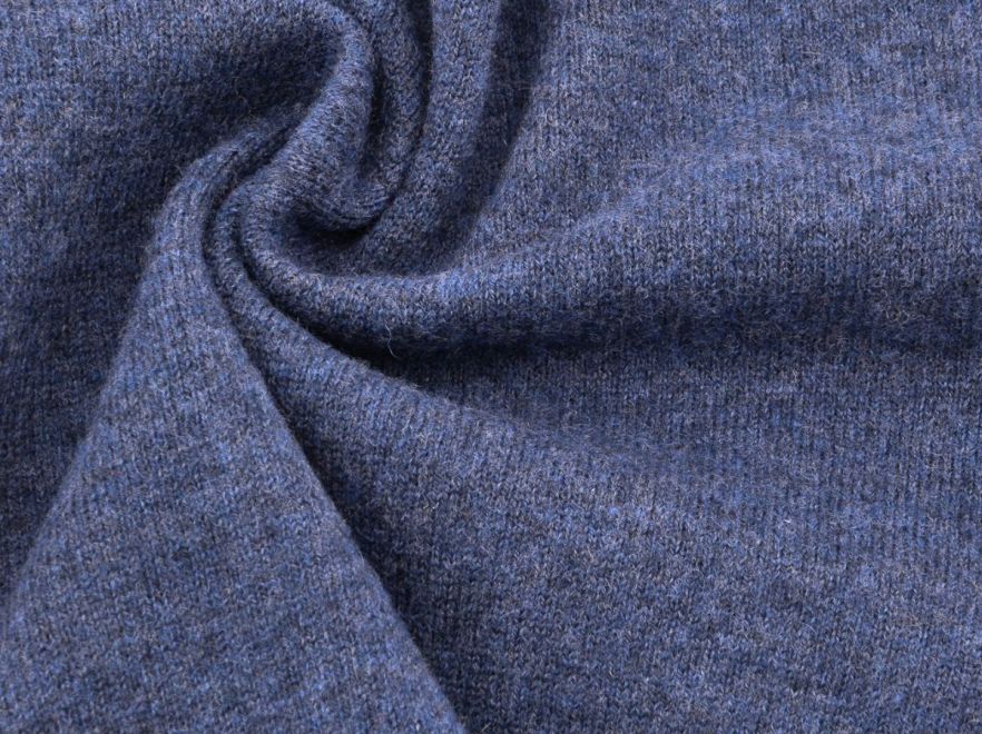 Merino Woll Strick jeansblau