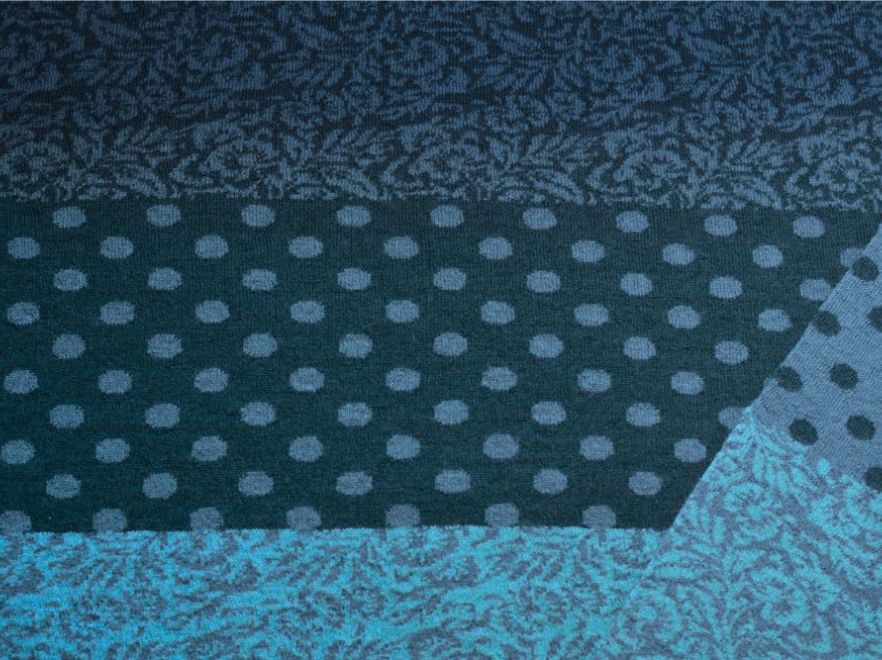 Merino Jacquard Petrol Türkis