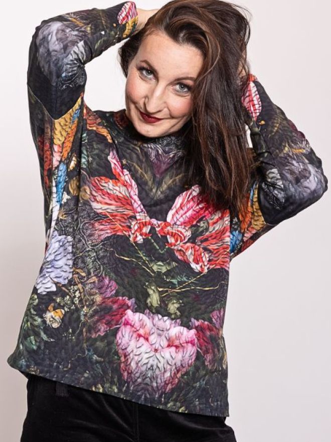 Shirt-schwarz-bunt