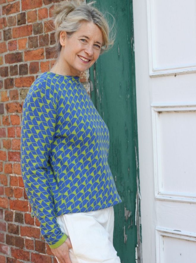 Pullover bio Baumwolle blau