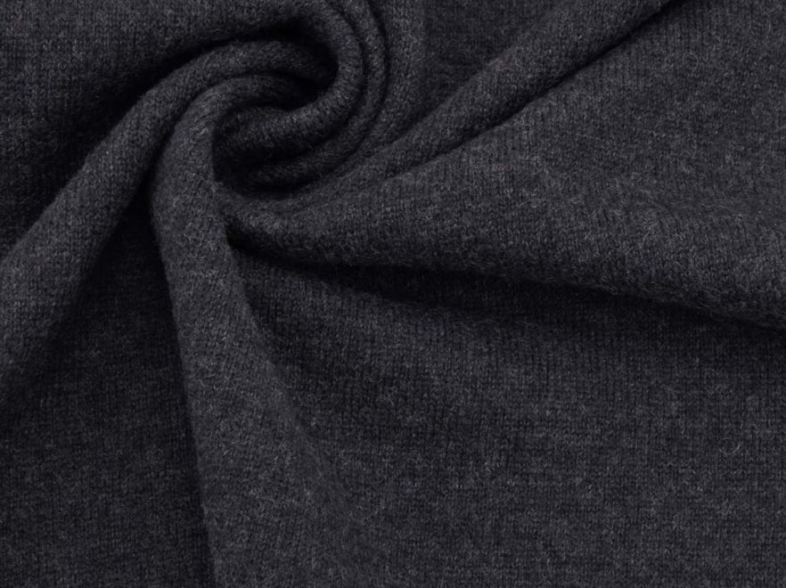 Merino Woll Strick Dunkelgrau