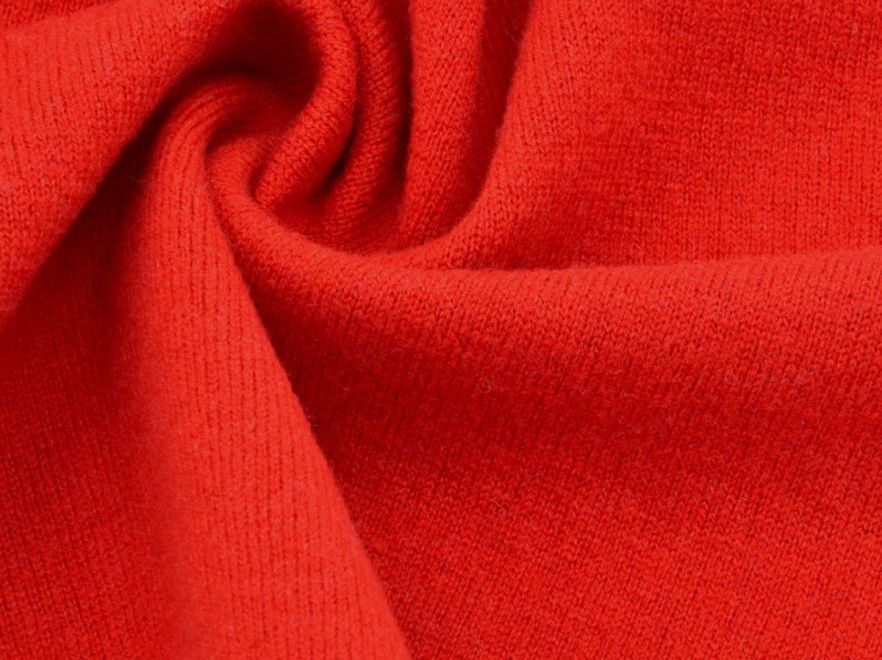 Merino Woll Strick Tomatenrot