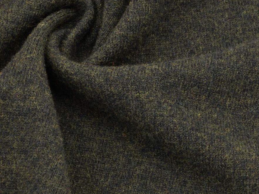 Merino Woll Strick Braun-Grün