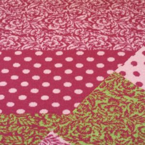 Merino jacquard pink rosa hellgrün