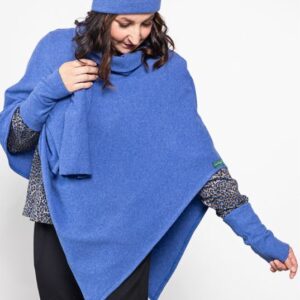 Poncho-mittelblau