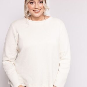 Pullover-Pikee-weiss
