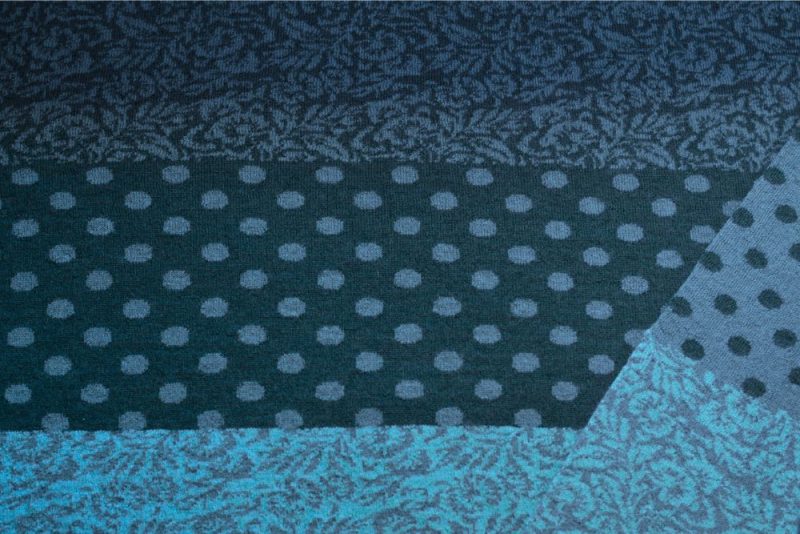 Merino Jacquard Petrol Türkis