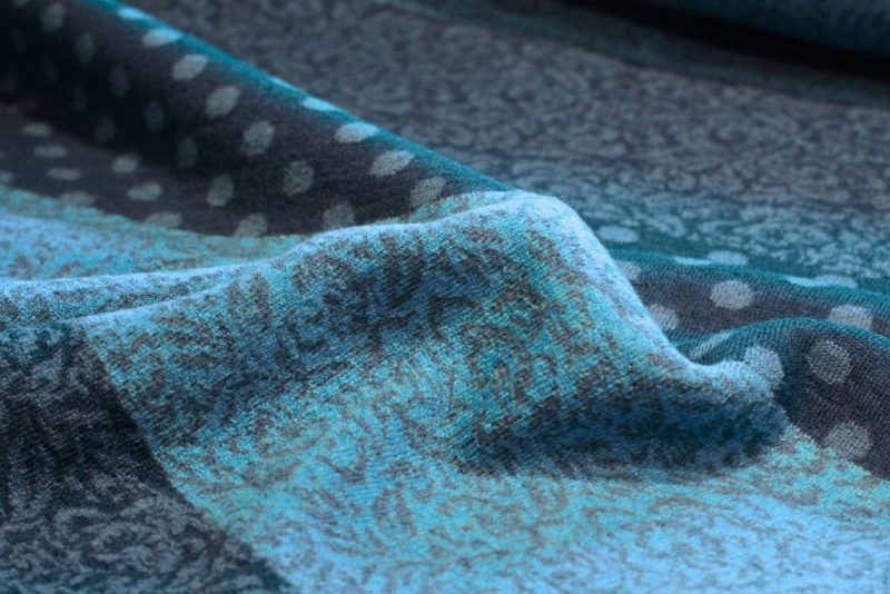 Merino Jacquard Petrol Türkis