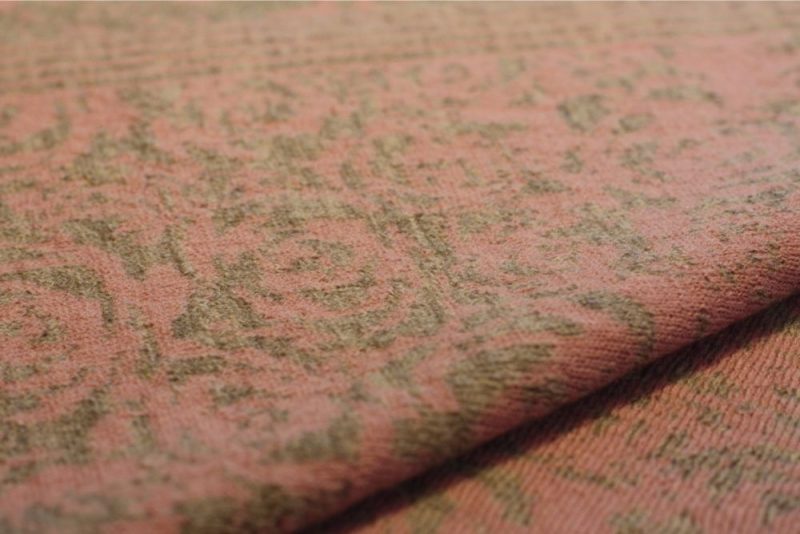Merino Strick Doubleface Rose Rosa Grau 2