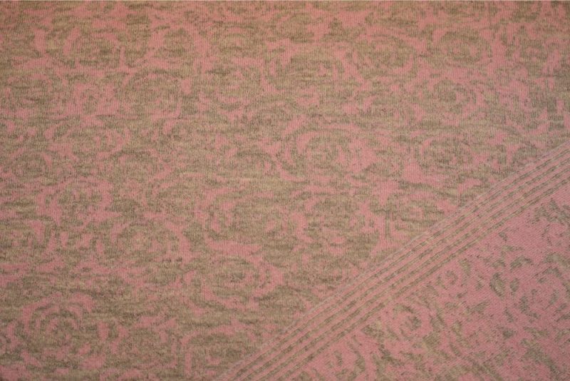 Merino Strick Doubleface Rose Rosa Grau