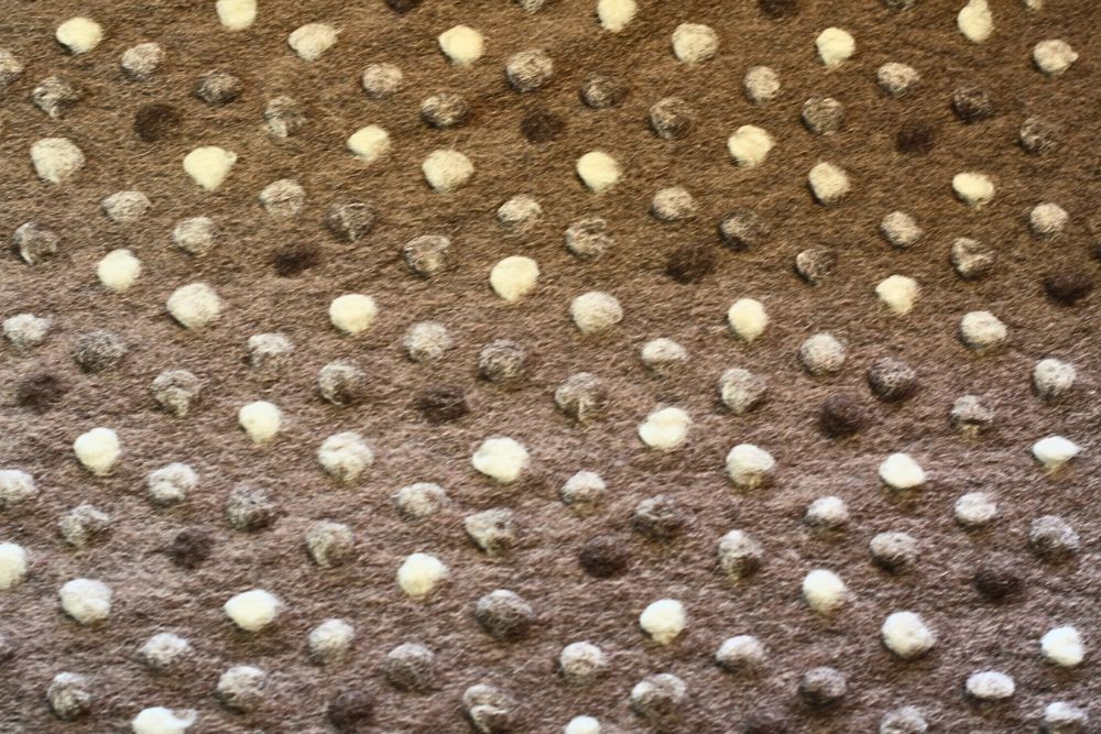 Musterwalk Wolle Baumwolle Dots Beige Braun 2