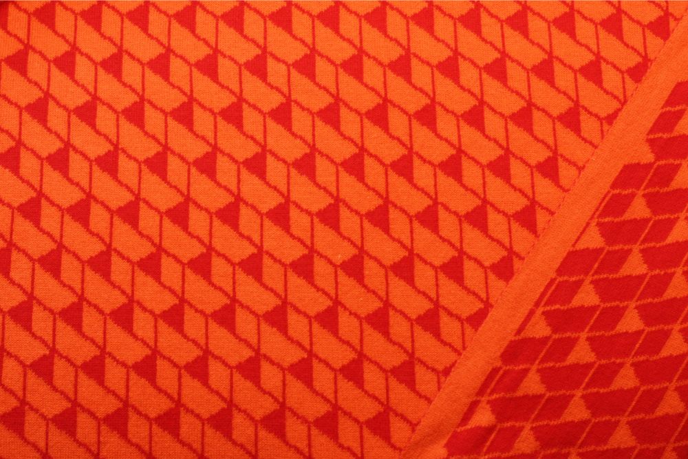 Bio Baumwoll Strick Orange Muster