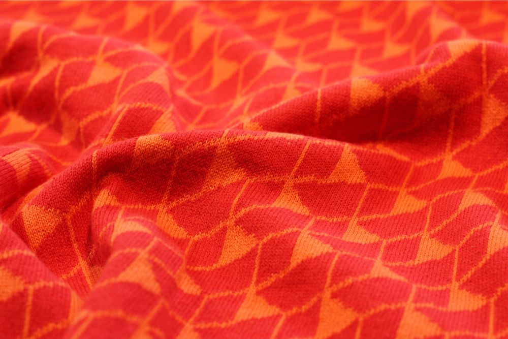 Bio Baumwoll Strick Orange Muster 2