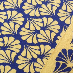 Bio Baumwolle Strick blau gelb