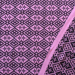 Bio Strick Baumwolle Pink Muster