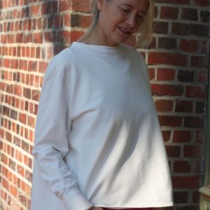 Jersey-Shirt Basic Weiß