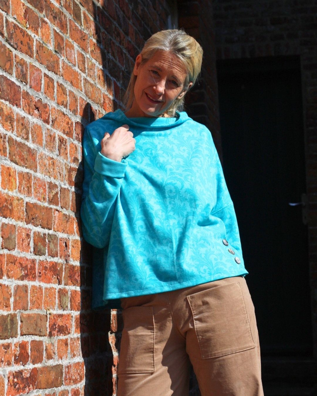 Langarmshirt türkis 3