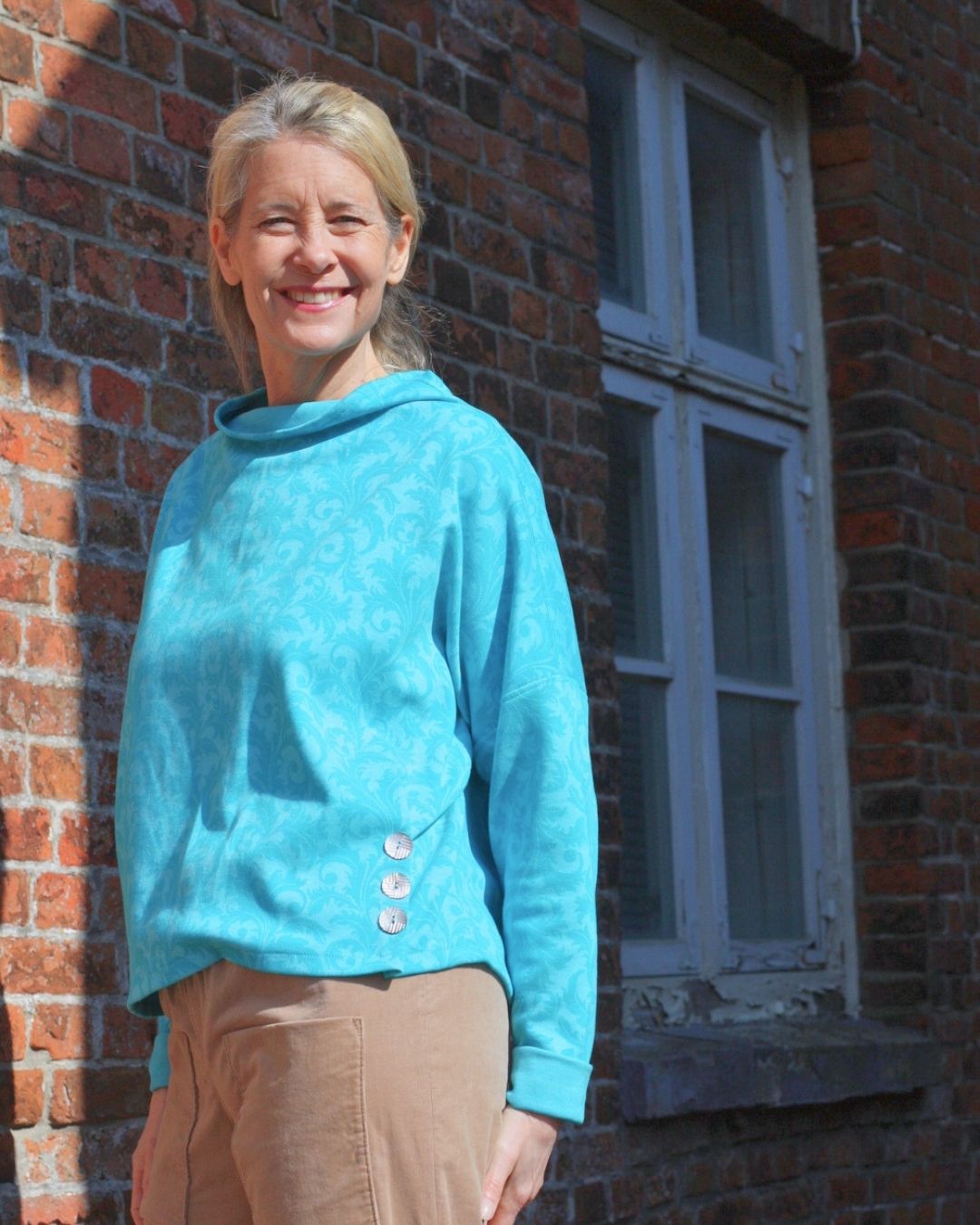 Langarmshirt türkis 5