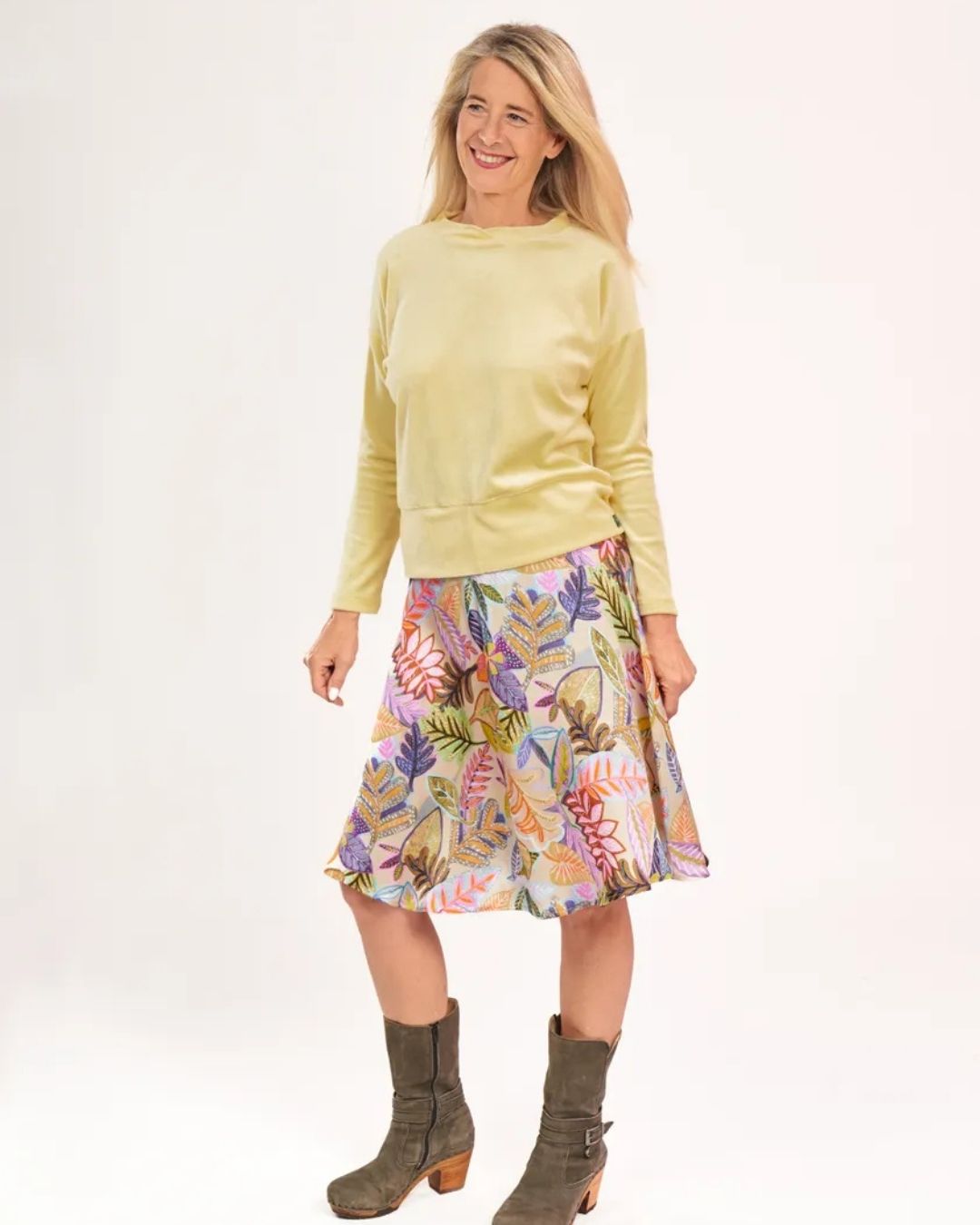 Sommerrock ViskoseRayon und Nicki Gelb