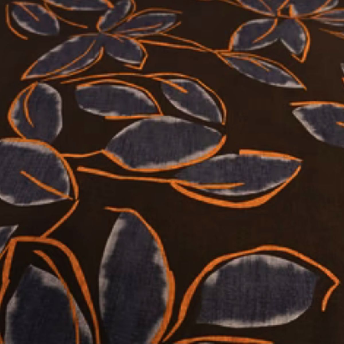 Viskose-Krepp Braun Blau orange