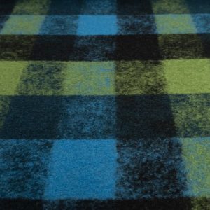 Gekochte Wolle Blau grün