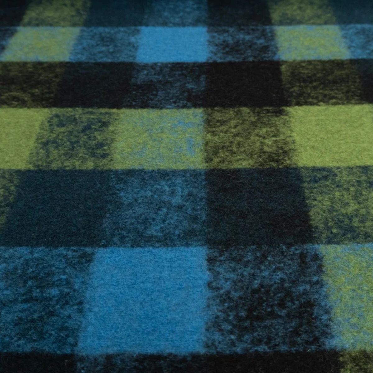 Gekochte Wolle Blau grün