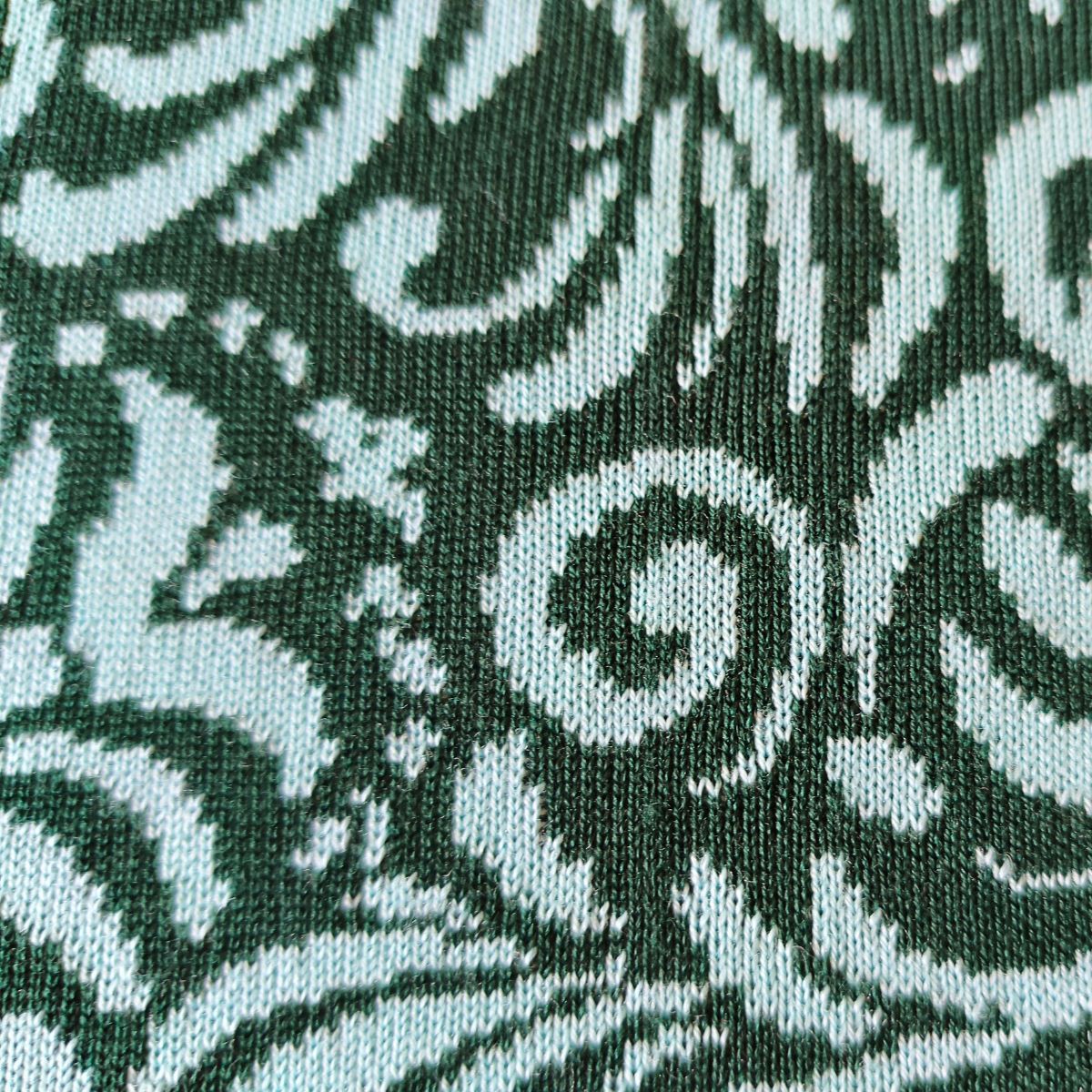 Merino Doubleface hellblau Tannengrün
