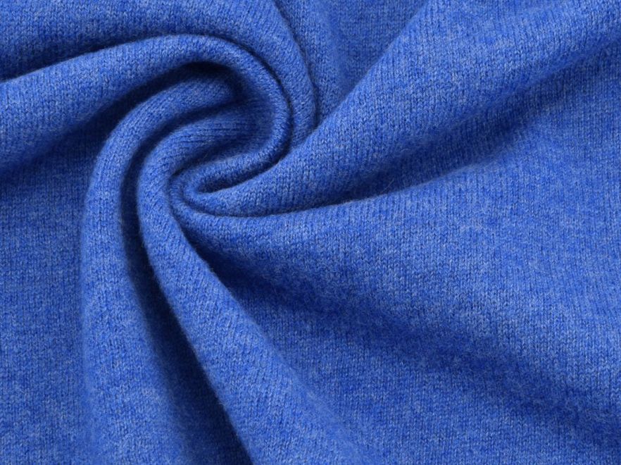 Merino Woll Strick Mittelblau