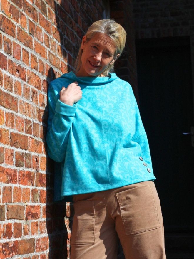 Langarmshirt türkis 3