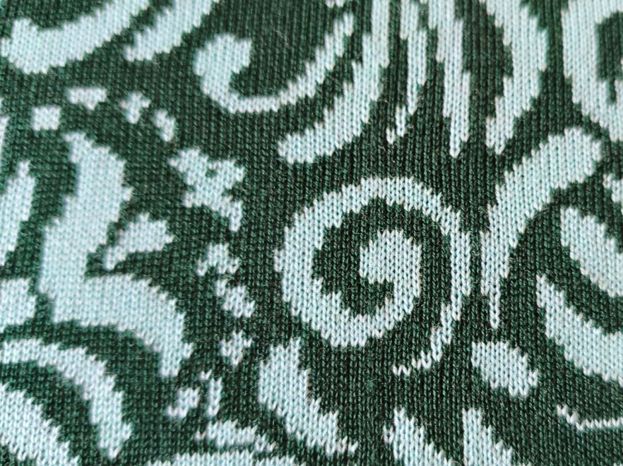 Merino Doubleface hellblau Tannengrün