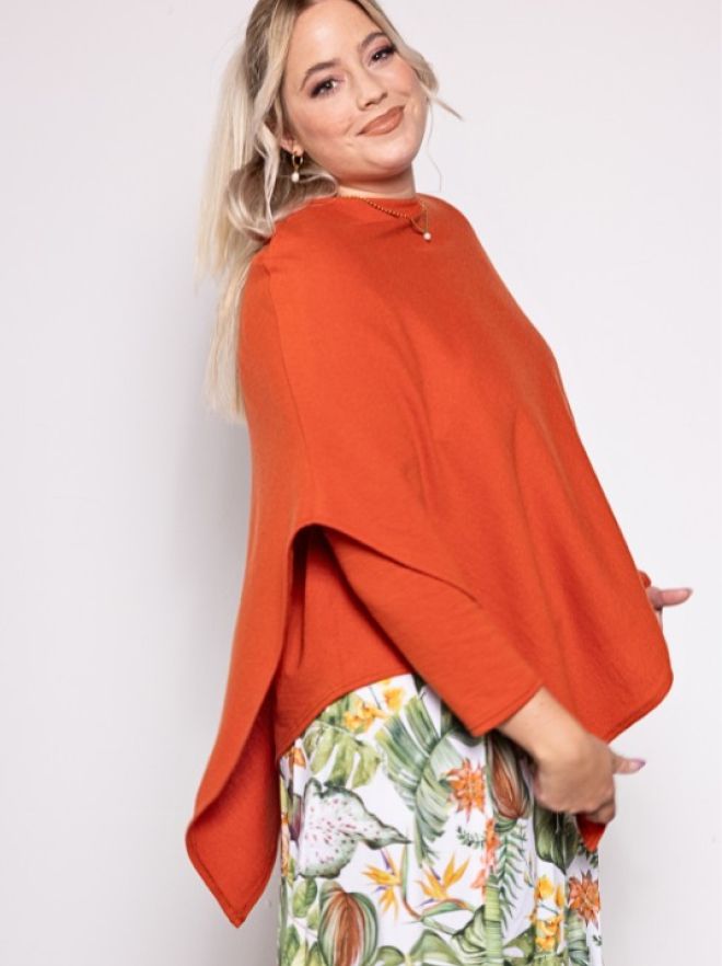 Poncho-Merino-Orange