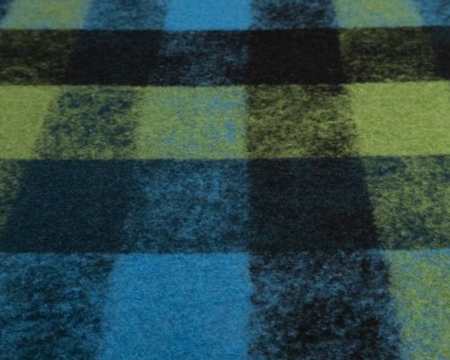 Gekochte Wolle Blau grün