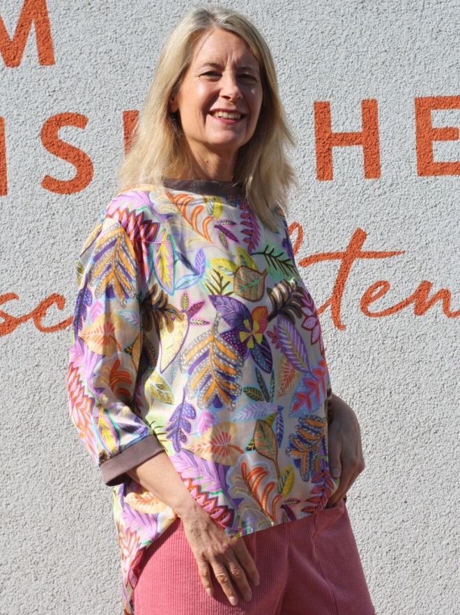 Bluse Viskose bunt