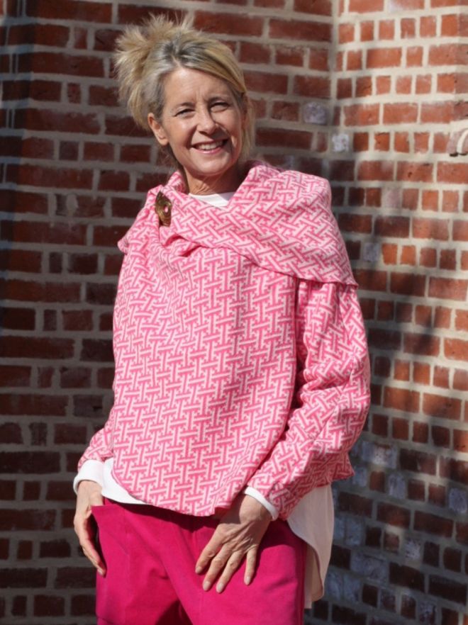 Merino-Jacke Pink