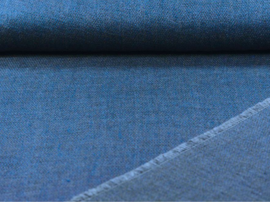 Leinen Blau Grau
